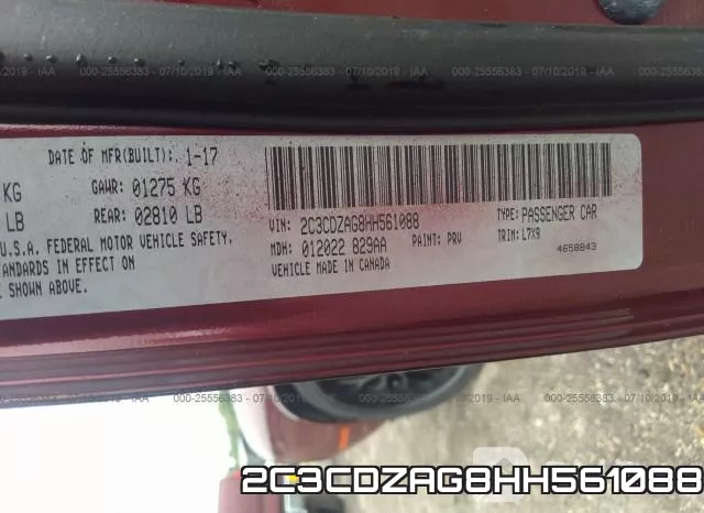 2C3CDZAG8HH561088 фото 10