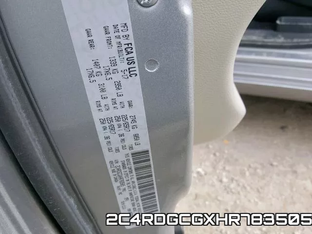 2C4RDGCGXHR783505 фото 2