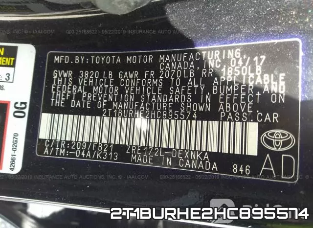 2T1BURHE2HC895574 фото 10