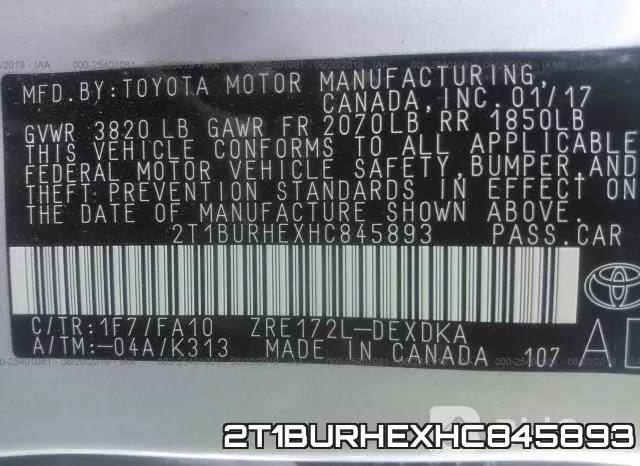 2T1BURHEXHC845893 фото 10