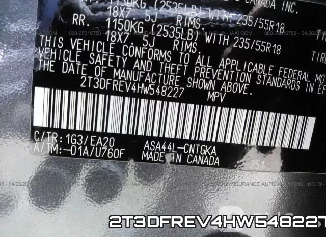 2T3DFREV4HW548227 фото 10