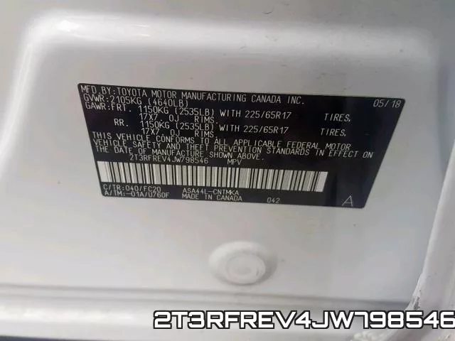 2T3RFREV4JW798546 фото 2