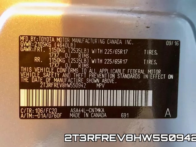 2T3RFREV8HW550942 фото 2