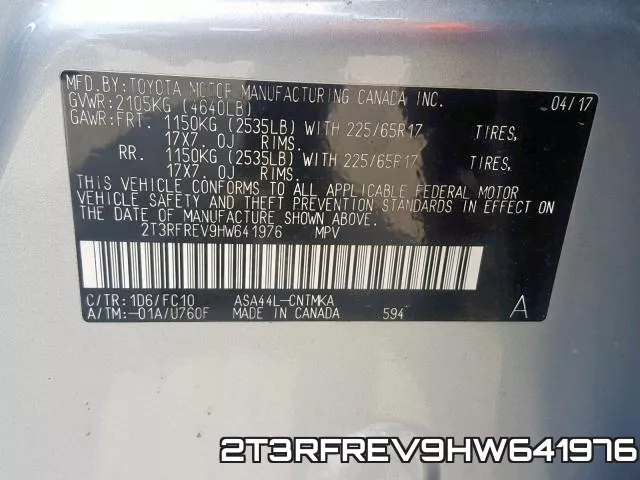 2T3RFREV9HW641976 фото 2