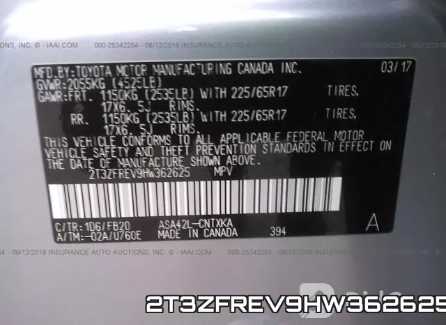 2T3ZFREV9HW362625 фото 10