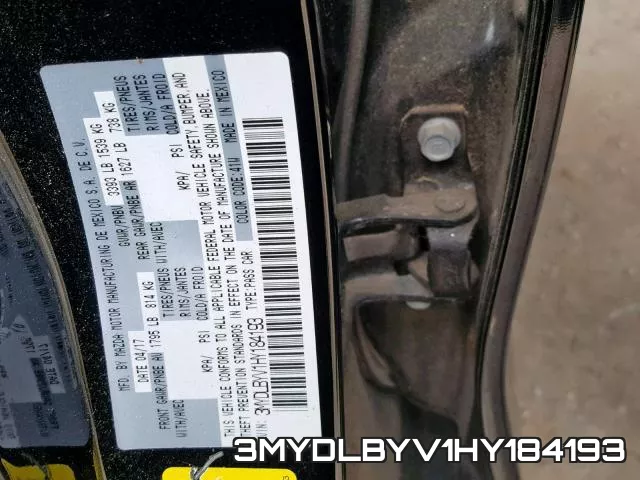3MYDLBYV1HY184193 фото 2