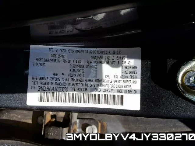3MYDLBYV4JY330270 фото 2