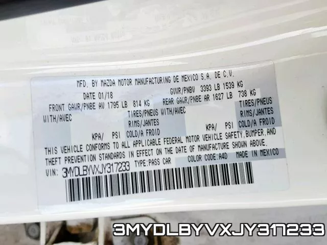 3MYDLBYVXJY317233 фото 2