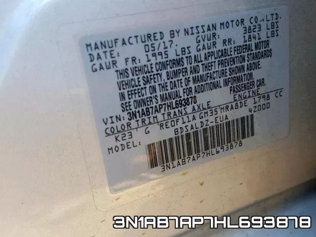 3N1AB7AP7HL693878 фото 2