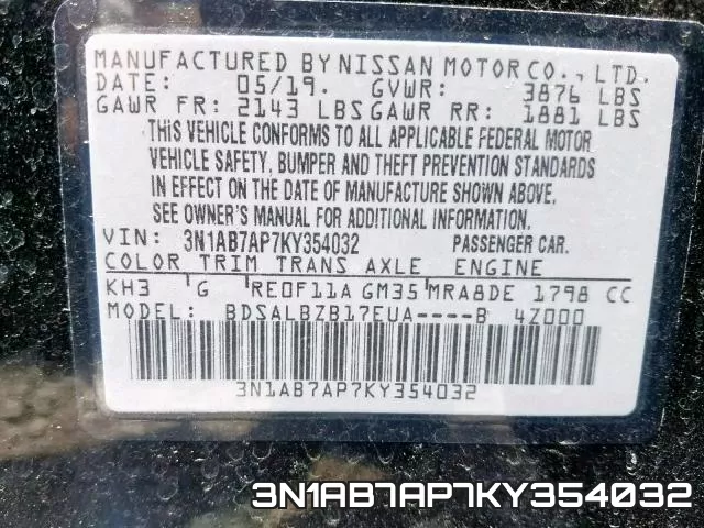 3N1AB7AP7KY354032 фото 2