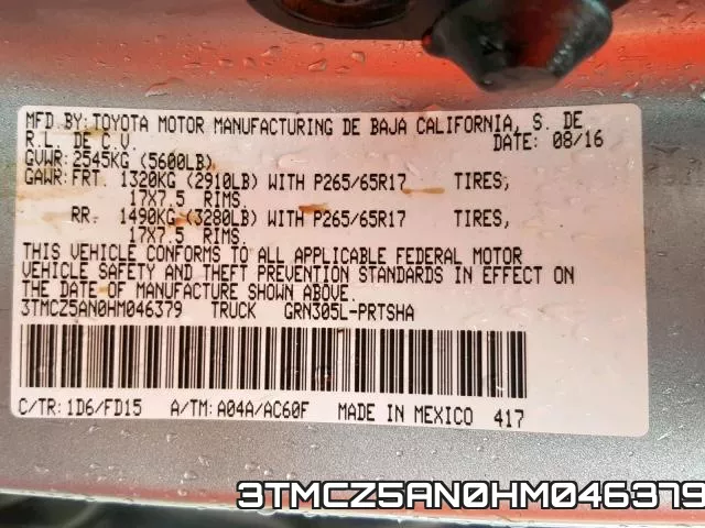 3TMCZ5AN0HM046379 фото 2