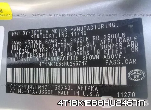 4T1BK1EB8HU246717 фото 10