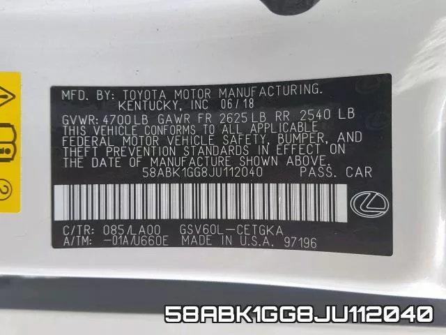 58ABK1GG8JU112040 фото 2
