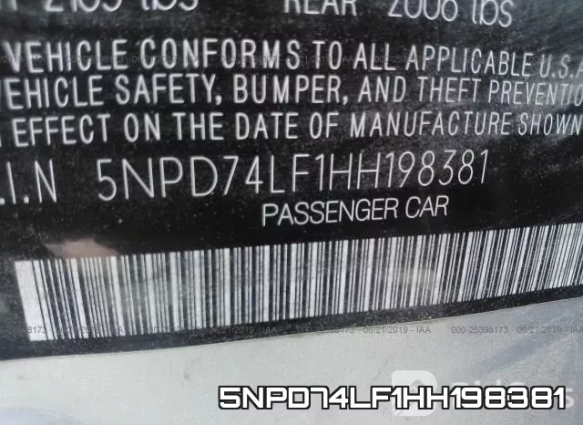 5NPD74LF1HH198381 фото 10