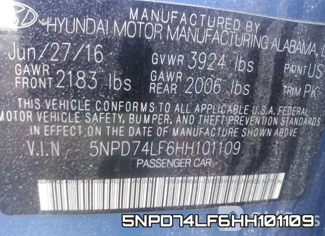 5NPD74LF6HH101109 фото 10