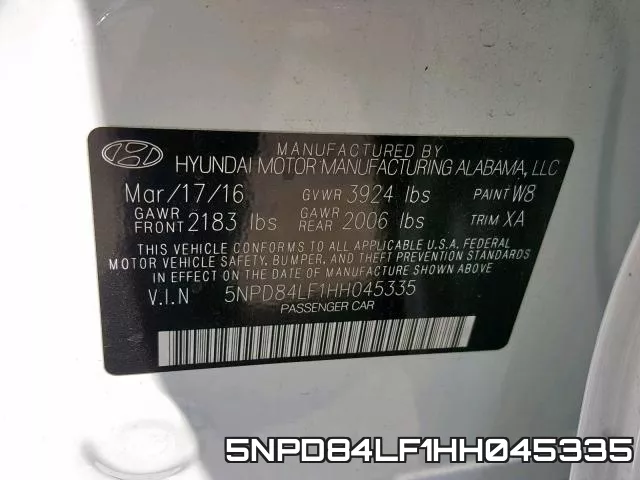 5NPD84LF1HH045335 фото 2