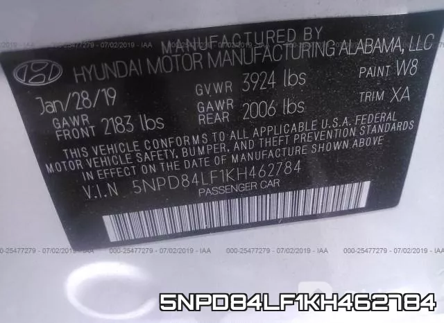 5NPD84LF1KH462784 фото 10