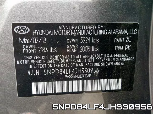 5NPD84LF4JH330956 фото 2