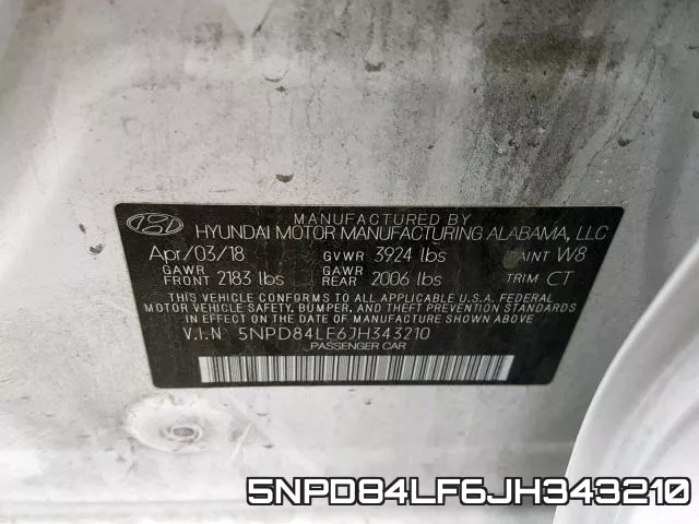 5NPD84LF6JH343210 фото 2