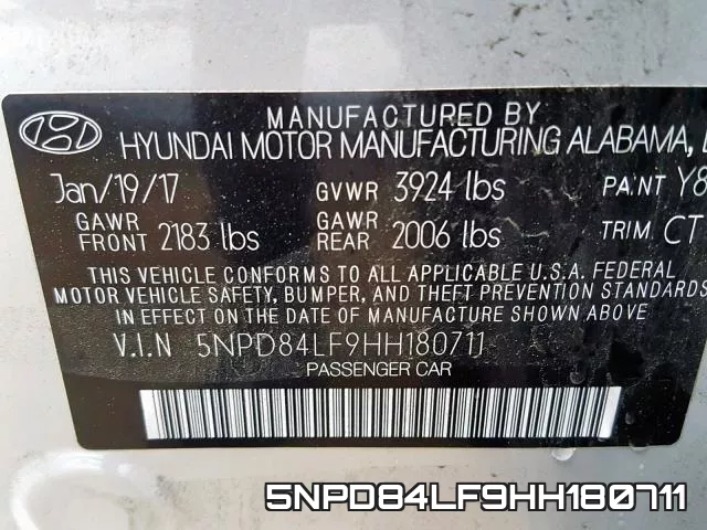 5NPD84LF9HH180711 фото 2