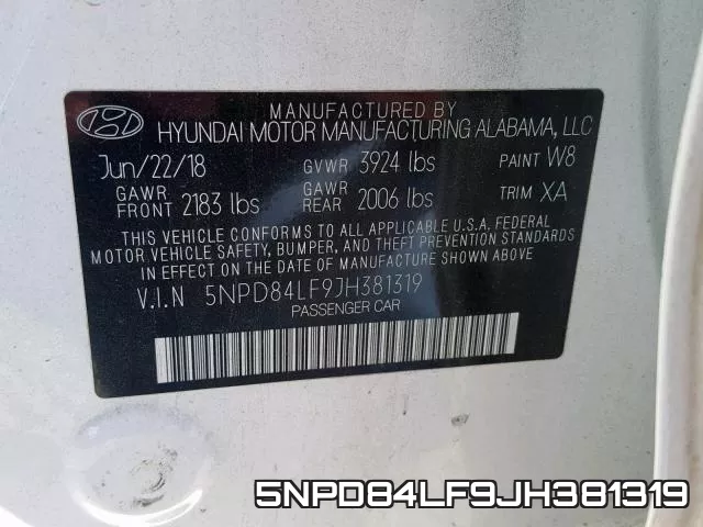 5NPD84LF9JH381319 фото 2