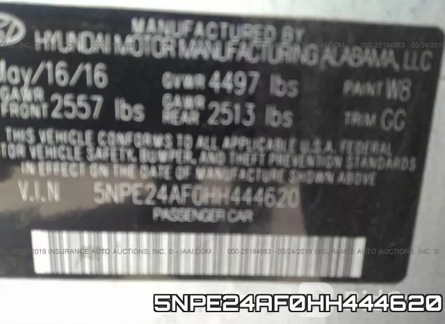 5NPE24AF0HH444620 фото 10
