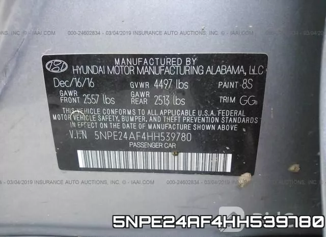 5NPE24AF4HH539780 фото 10