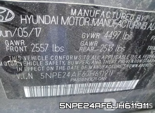5NPE24AF6JH611911 фото 9