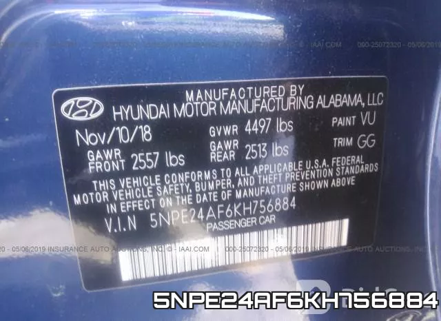 5NPE24AF6KH756884 фото 10