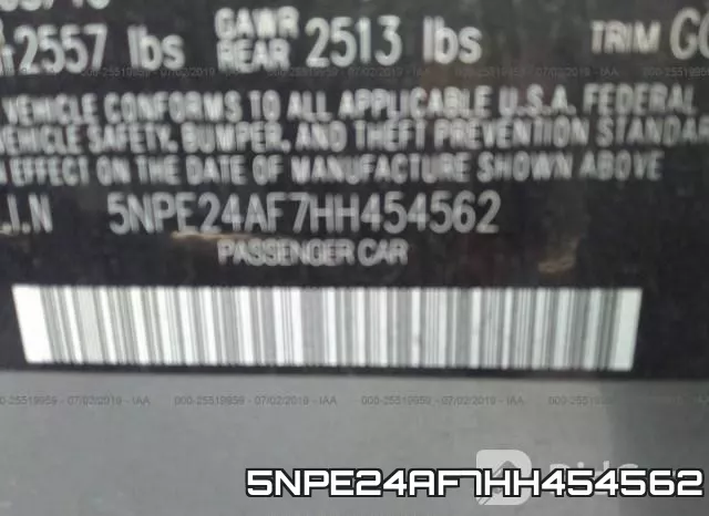 5NPE24AF7HH454562 фото 10