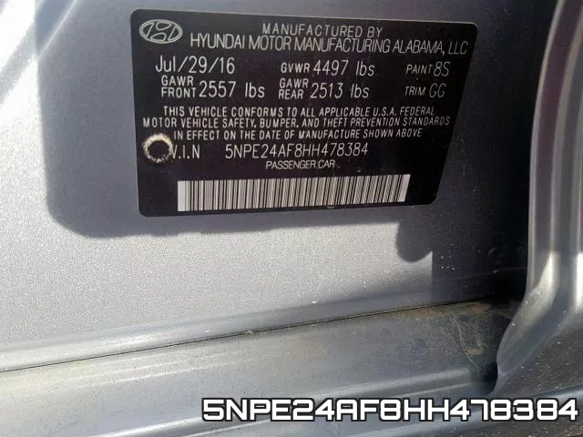 5NPE24AF8HH478384 фото 2