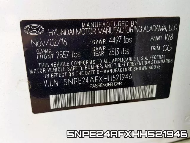 5NPE24AFXHH521946 фото 2