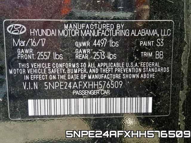 5NPE24AFXHH576509 фото 2