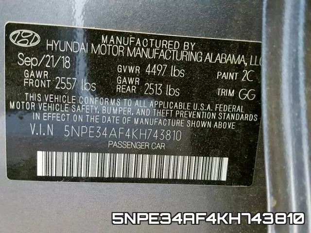 5NPE34AF4KH743810 фото 2