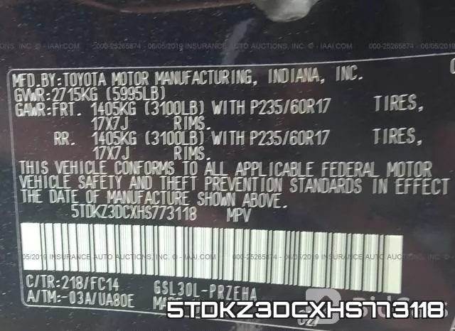5TDKZ3DCXHS773118 фото 10