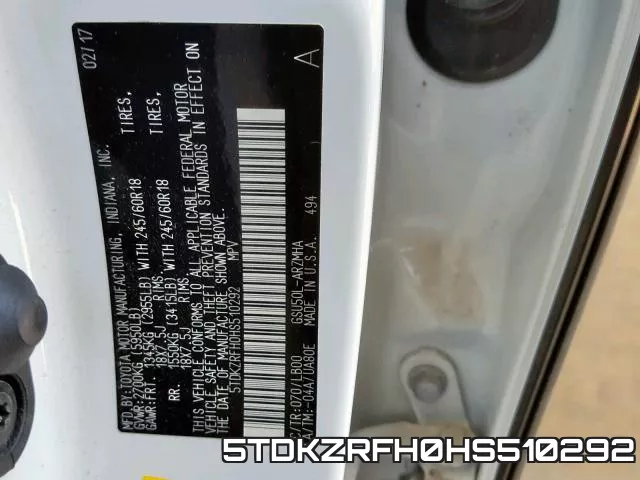 5TDKZRFH0HS510292 фото 2