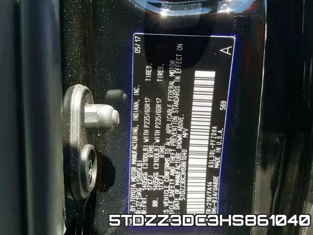 5TDZZ3DC3HS861040 фото 2