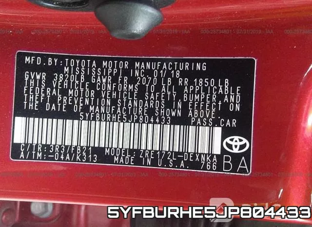 5YFBURHE5JP804433 фото 10