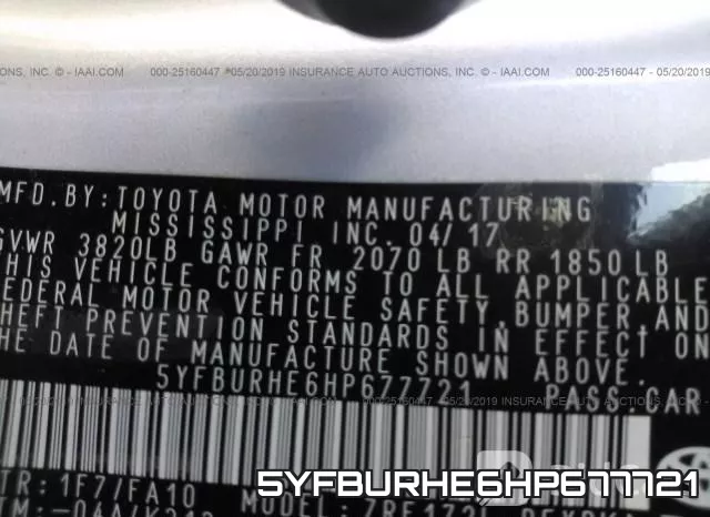 5YFBURHE6HP677721 фото 10