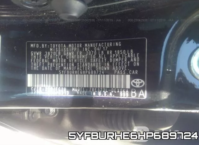 5YFBURHE6HP689724 фото 10