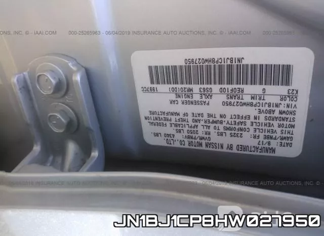 JN1BJ1CP8HW027950 фото 10