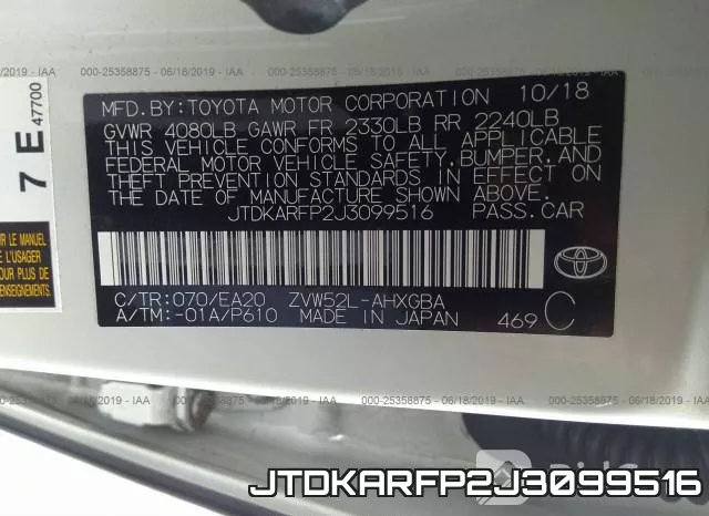 JTDKARFP2J3099516 фото 9