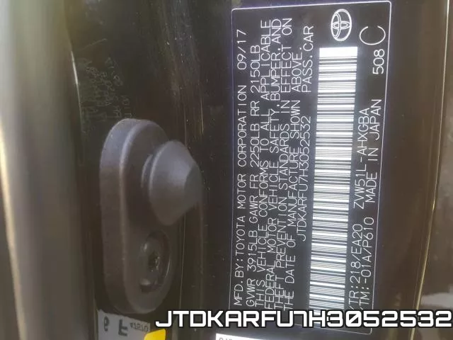 JTDKARFU7H3052532 фото 2