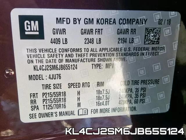 KL4CJ2SM6JB655124 фото 2