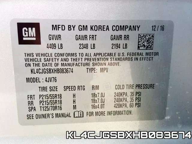 KL4CJGSBXHB083674 фото 2