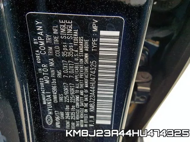 KM8J23A44HU474325 фото 2