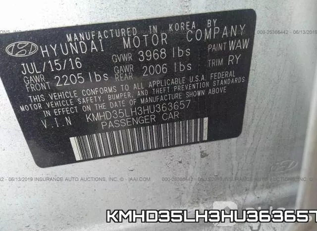 KMHD35LH3HU363657 фото 10