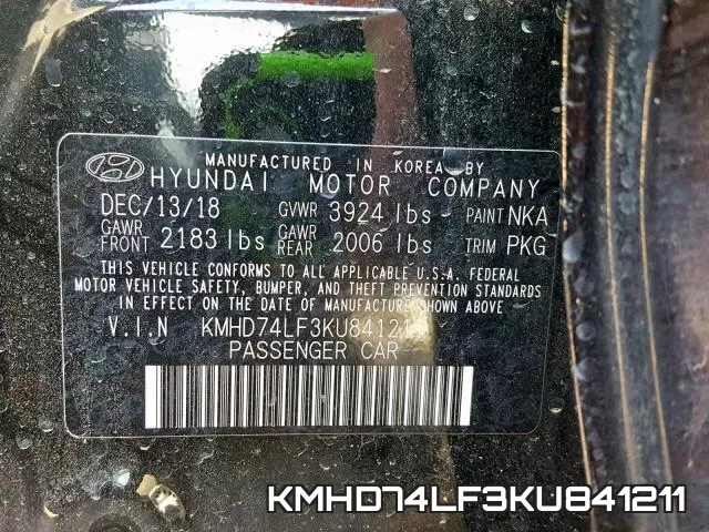 KMHD74LF3KU841211 фото 2