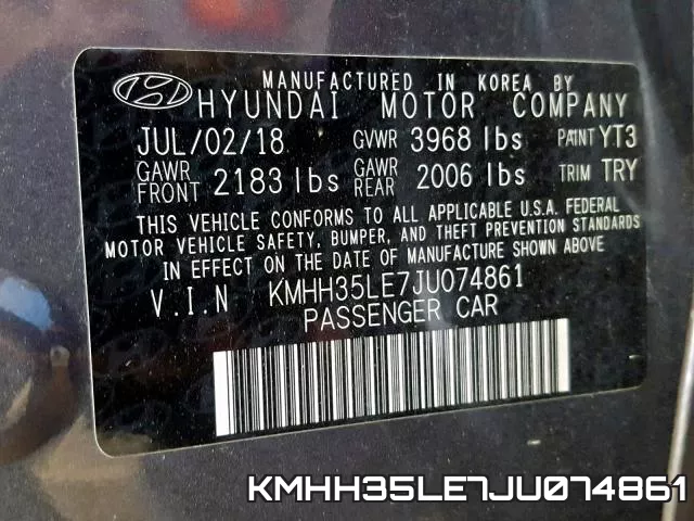 KMHH35LE7JU074861 фото 2