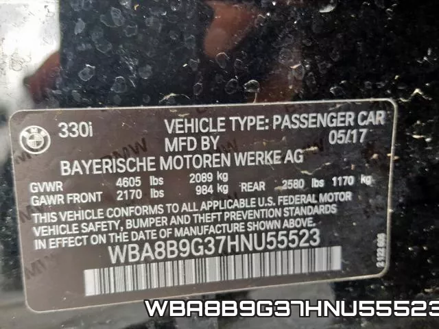 WBA8B9G37HNU55523 фото 2